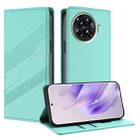 For Tecno Spark 20 Pro+ Embossed Multi-functional Wallet Retro Leather Phone Case(Mint Green) - 1