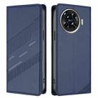 For Tecno Spark 20 Pro+ Embossed Multi-functional Wallet Retro Leather Phone Case(Dark Blue) - 2