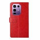 For itel Power 70 Y-shaped Pattern Flip Leather Phone Case(Red) - 3