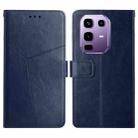 For itel Power 70 Y-shaped Pattern Flip Leather Phone Case(Blue) - 1