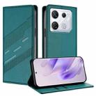 For Infinix GT 10 Pro Embossed Multi-functional Wallet Retro Leather Phone Case(Dark Green) - 1