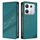 For Infinix GT 10 Pro Embossed Multi-functional Wallet Retro Leather Phone Case(Dark Green) - 2