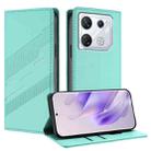 For Infinix GT 10 Pro Embossed Multi-functional Wallet Retro Leather Phone Case(Mint Green) - 1