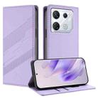 For Infinix GT 10 Pro Embossed Multi-functional Wallet Retro Leather Phone Case(Light Purple) - 1