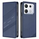 For Infinix GT 10 Pro Embossed Multi-functional Wallet Retro Leather Phone Case(Dark Blue) - 2