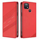 For Infinix Hot 10i Embossed Multi-functional Wallet Retro Leather Phone Case(Red) - 2