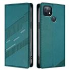 For Infinix Hot 10i Embossed Multi-functional Wallet Retro Leather Phone Case(Dark Green) - 2