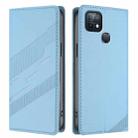 For Infinix Hot 10i Embossed Multi-functional Wallet Retro Leather Phone Case(Light Blue) - 2