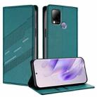 For Infinix Hot 10T Embossed Multi-functional Wallet Retro Leather Phone Case(Dark Green) - 1