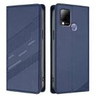 For Infinix Hot 10T Embossed Multi-functional Wallet Retro Leather Phone Case(Dark Blue) - 2