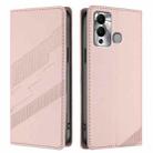 For Infinix Hot 12 Play Embossed Multi-functional Wallet Retro Leather Phone Case(Pink) - 2