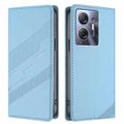 For Infinix Hot 30 5G Embossed Multi-functional Wallet Retro Leather Phone Case(Light Blue) - 2