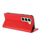 For Infinix Hot 50 4G Embossed Multi-functional Wallet Retro Leather Phone Case(Red) - 3