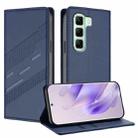 For Infinix Hot 50 5G Embossed Multi-functional Wallet Retro Leather Phone Case(Dark Blue) - 1