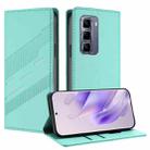 For Infinix Hot 50 Pro+ 4G Embossed Multi-functional Wallet Retro Leather Phone Case(Mint Green) - 1
