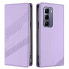 For Infinix Hot 50 Pro+ 4G Embossed Multi-functional Wallet Retro Leather Phone Case(Light Purple) - 2