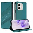 For Infinix Hot 50i Embossed Multi-functional Wallet Retro Leather Phone Case(Dark Green) - 1