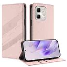 For Infinix Hot 50i Embossed Multi-functional Wallet Retro Leather Phone Case(Pink) - 1