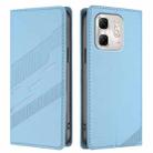 For Infinix Hot 50i Embossed Multi-functional Wallet Retro Leather Phone Case(Light Blue) - 2