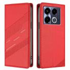 For Infinix Note 40 4G Embossed Multi-functional Wallet Retro Leather Phone Case(Red) - 2