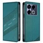 For Infinix Note 40 4G Embossed Multi-functional Wallet Retro Leather Phone Case(Dark Green) - 2
