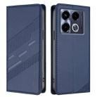 For Infinix Note 40 5G Embossed Multi-functional Wallet Retro Leather Phone Case(Dark Blue) - 2