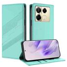 For Infinix Note 40 Pro Embossed Multi-functional Wallet Retro Leather Phone Case(Mint Green) - 1