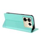 For Infinix Note 40 Pro Embossed Multi-functional Wallet Retro Leather Phone Case(Mint Green) - 3