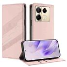 For Infinix Note 40 Pro Embossed Multi-functional Wallet Retro Leather Phone Case(Pink) - 1