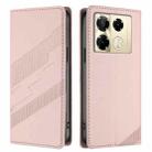 For Infinix Note 40 Pro Embossed Multi-functional Wallet Retro Leather Phone Case(Pink) - 2