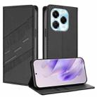 For Infinix Note 40X 5G Embossed Multi-functional Wallet Retro Leather Phone Case(Black) - 1