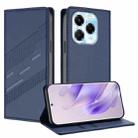 For Infinix Note 40X 5G Embossed Multi-functional Wallet Retro Leather Phone Case(Dark Blue) - 1