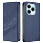 For Infinix Note 40X 5G Embossed Multi-functional Wallet Retro Leather Phone Case(Dark Blue) - 2