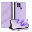 For Infinix Smart 6 Embossed Multi-functional Wallet Retro Leather Phone Case(Light Purple) - 1