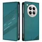 For Infinix Zero 40 4G Embossed Multi-functional Wallet Retro Leather Phone Case(Dark Green) - 2