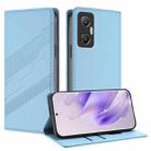 For Infinix Hot 20 5G Embossed Multi-functional Wallet Retro Leather Phone Case(Light Blue) - 1