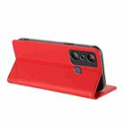 For Infinix Hot 20i Embossed Multi-functional Wallet Retro Leather Phone Case(Red) - 3