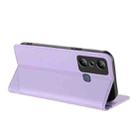For Infinix Hot 20i Embossed Multi-functional Wallet Retro Leather Phone Case(Light Purple) - 3