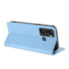 For Infinix Hot 20 Play Embossed Multi-functional Wallet Retro Leather Phone Case(Light Blue) - 3