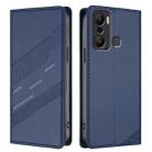 For Infinix Hot 20 Play Embossed Multi-functional Wallet Retro Leather Phone Case(Dark Blue) - 2