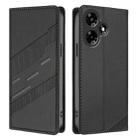 For Infinix Hot 30i Embossed Multi-functional Wallet Retro Leather Phone Case(Black) - 2