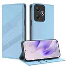 For Infinix Hot 30 Play NFC Embossed Multi-functional Wallet Retro Leather Phone Case(Light Blue) - 1