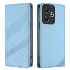 For Infinix Hot 30 Play NFC Embossed Multi-functional Wallet Retro Leather Phone Case(Light Blue) - 2