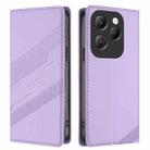 For Infinix Hot 40 Embossed Multi-functional Wallet Retro Leather Phone Case(Light Purple) - 2