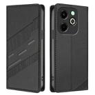 For Infinix Hot 40i Embossed Multi-functional Wallet Retro Leather Phone Case(Black) - 2