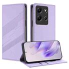 For Infinix Note 30i Embossed Multi-functional Wallet Retro Leather Phone Case(Light Purple) - 1
