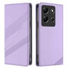 For Infinix Note 30i Embossed Multi-functional Wallet Retro Leather Phone Case(Light Purple) - 2
