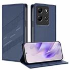 For Infinix Note 30i Embossed Multi-functional Wallet Retro Leather Phone Case(Dark Blue) - 1