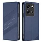 For Infinix Note 30i Embossed Multi-functional Wallet Retro Leather Phone Case(Dark Blue) - 2
