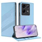 For Infinix Note 30 VIP Embossed Multi-functional Wallet Retro Leather Phone Case(Light Blue) - 1